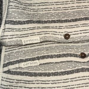 Coyuchi Organic Cotton Set of 2 Euro Sham Gray Cream pair
